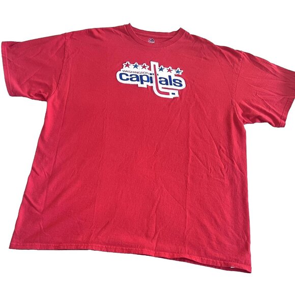 Washington Capitals Vintage Logo T-Shirt Red Short Sleeve Men’s 2XL NHL - Picture 1 of 3